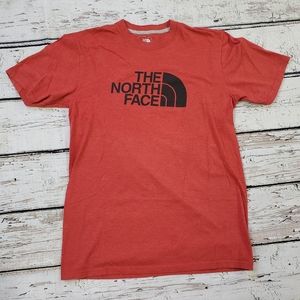 The North Face Men's Short-Sleeve T-Shirt - Red Heather with Black Logo - Size S